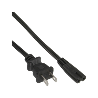 InLine Netzkabel, Netzstecker USA auf Euro 8 C7 Stecker, 1,8m