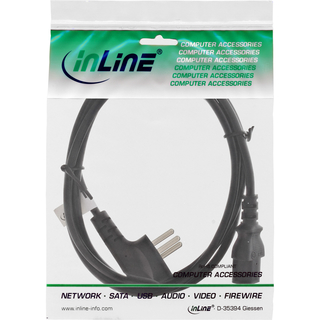 InLine Netzkabel, Netzstecker Israel auf Kaltgertestecker C13, 1,8m