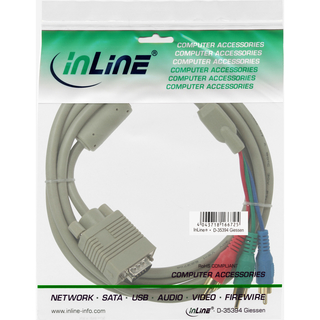 InLine VGA RGB Cable VGA male to 3x RCA male 2m