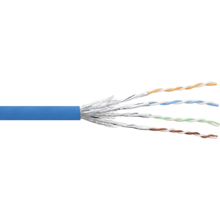 InLine Patchkabel Cat.6 S/FTP (PiMf), blau, AWG27, PVC, CU, 100m