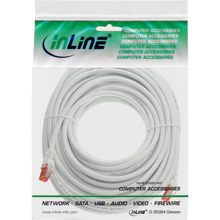 InLine Patchkabel, S/FTP (PiMf), Cat.6, 250MHz, PVC, Kupfer, wei, 10m