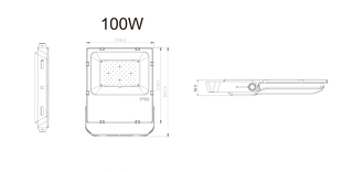 100W LED Strahler 5000K 13.000 Lumen Philips LEDs Meanwell IP65