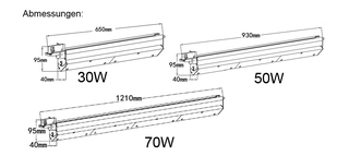 LED Strahler Vertical U19 50W 7000lm 90 Schwenkbar OSRAM LEDs UGR<19 6500K 120 Diffus